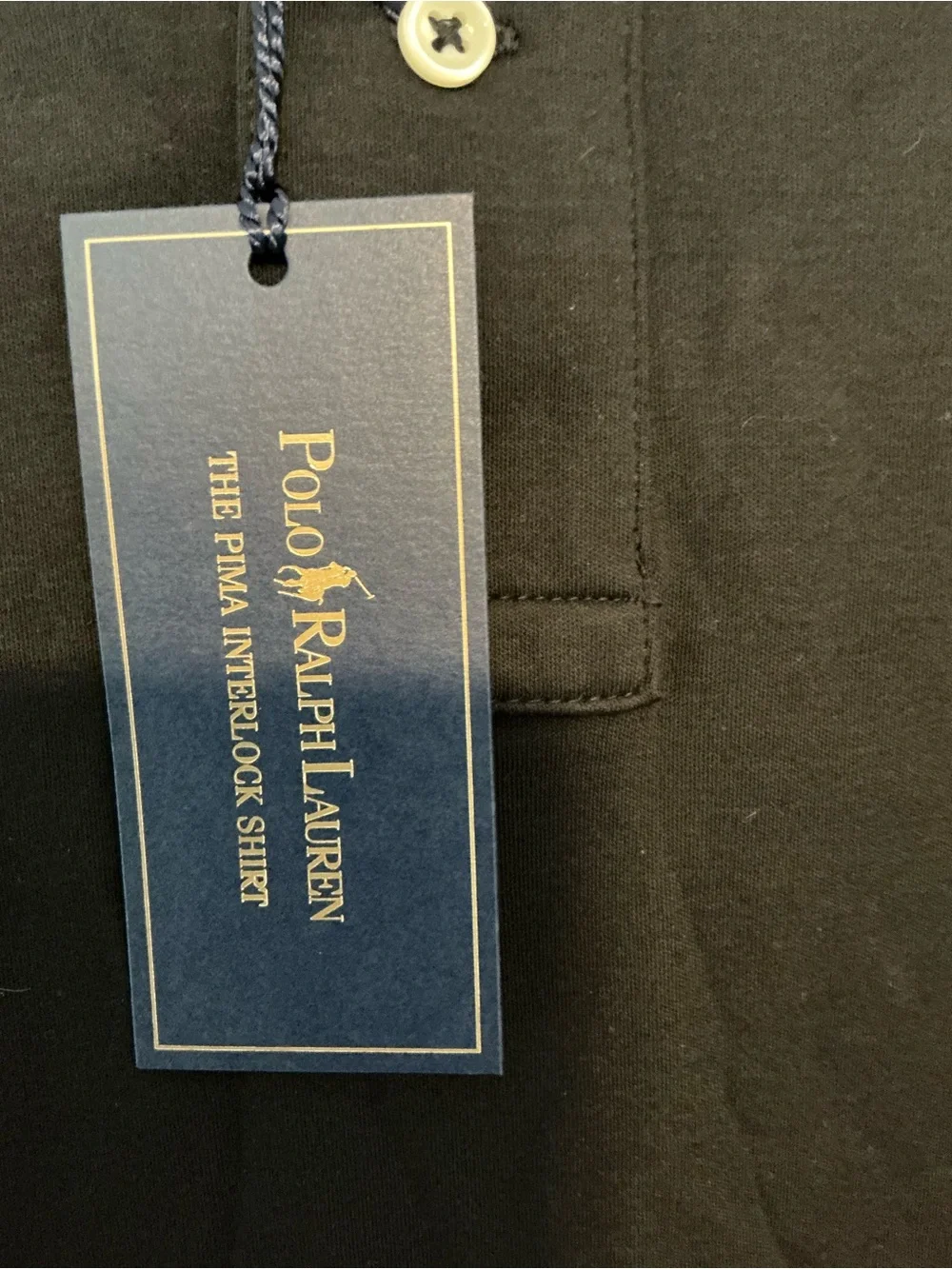 POLO Ralph Lauren Pima Interlock Polo Men’s Shirt | Black | Size XL NWT